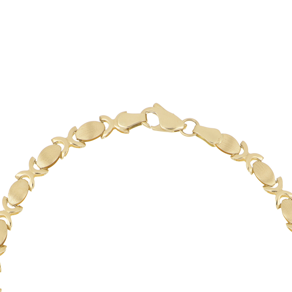 Foto 4 pulgar | Pulsera Zekie 7118 Oro 14k Amarillo 20 Cms Besos Y Abrazos