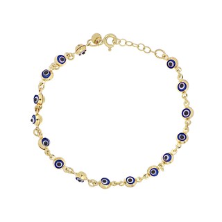 Foto 1 | Pulsera Zekie 7133 Oro 10k Amarillo 18 Cms Ojos Azules