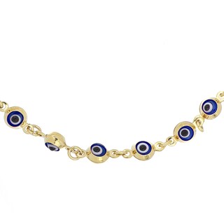 Foto 2 | Pulsera Zekie 7133 Oro 10k Amarillo 18 Cms Ojos Azules