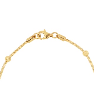 Foto 3 | Pulsera Zekie 7228 Oro 14k Amarillo 18 Cms Centro Clip Y Corazon