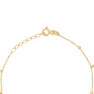 Foto 3 | Pulsera Zekie 7245 Oro 14k Amarillo 18 Cms Con Cruz