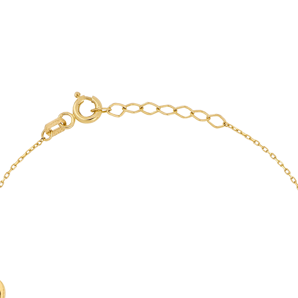Foto 4 pulgar | Pulsera Zekie 7241 Oro 14k Amarillo 18 Cms Con Infinitos