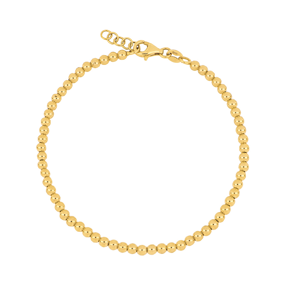 Foto 2 | Pulsera Zekie 7206 Oro 14k Amarillo 19 Cms Bola Lisa