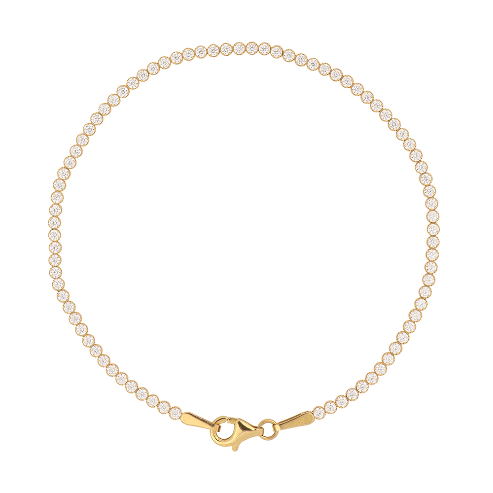 Foto 2 pulgar | Pulsera de Oro 14k con Zirconias Zekie