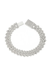 Foto 1 | Pulso Cubana Pulsera Plata .925 Moissanite - Ortiz Espinosa