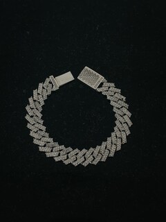 Foto 4 | Pulso Cubana Pulsera Plata .925 Moissanite - Ortiz Espinosa