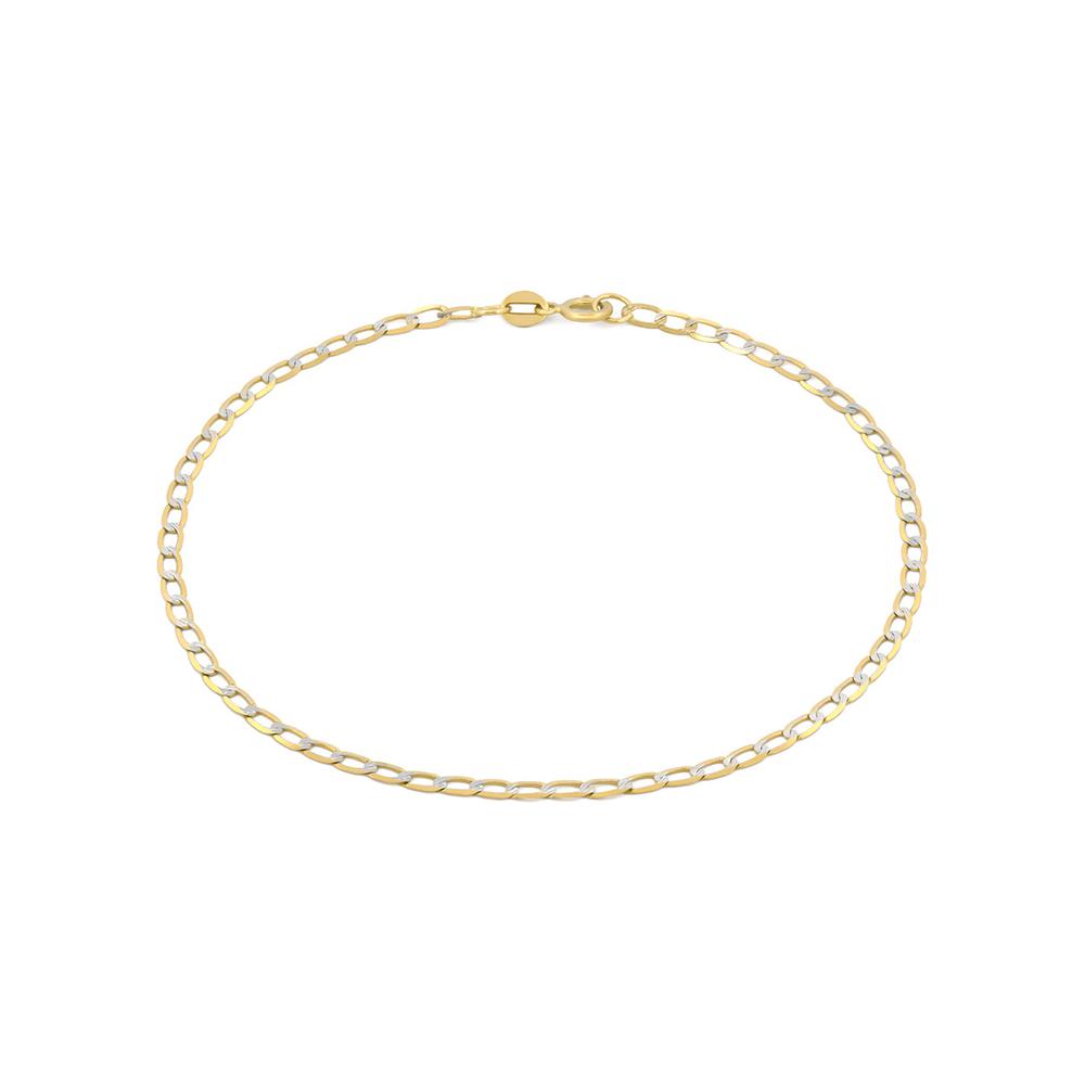 Foto 1 | Pulso Barbada Inglesa Diamantada Oro Sólido 14k