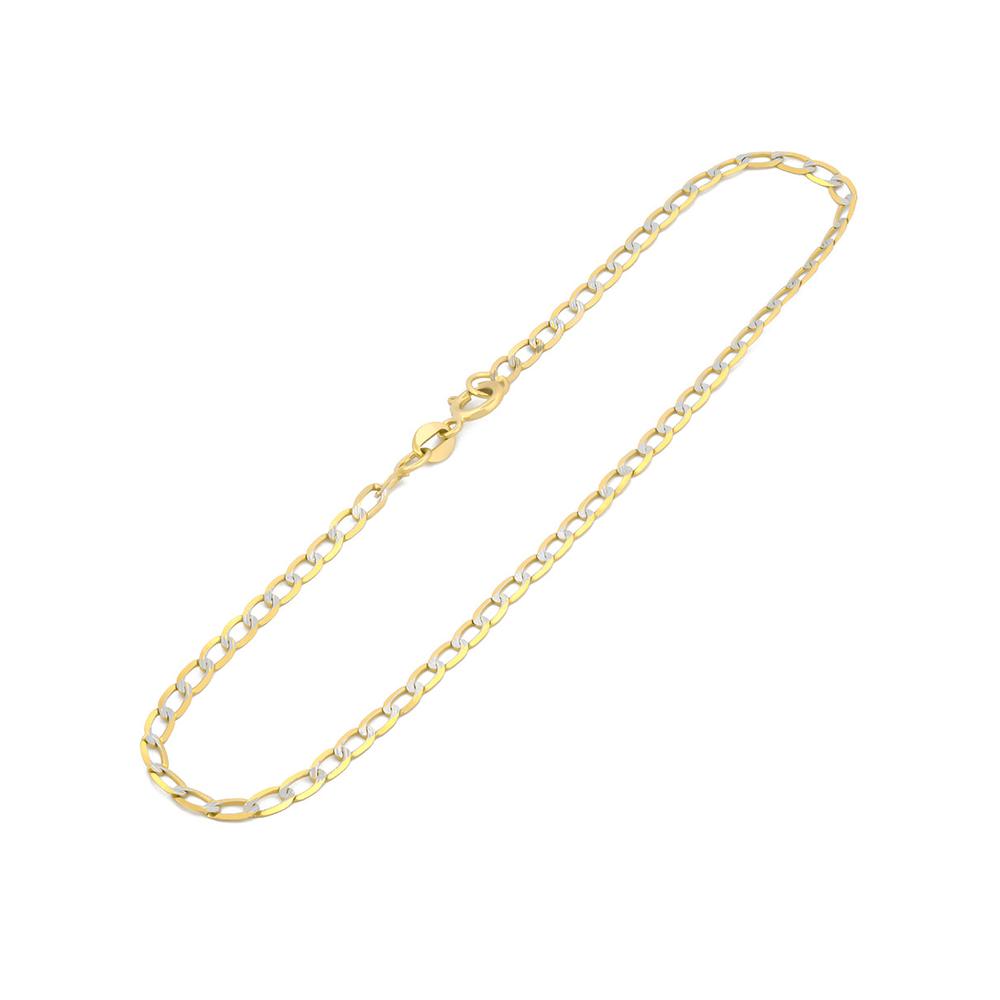 Foto 3 pulgar | Pulso Barbada Inglesa Diamantada Oro Sólido 14k