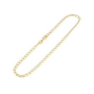 Foto 2 | Pulso Barbada Inglesa Diamantada Oro Sólido 14k