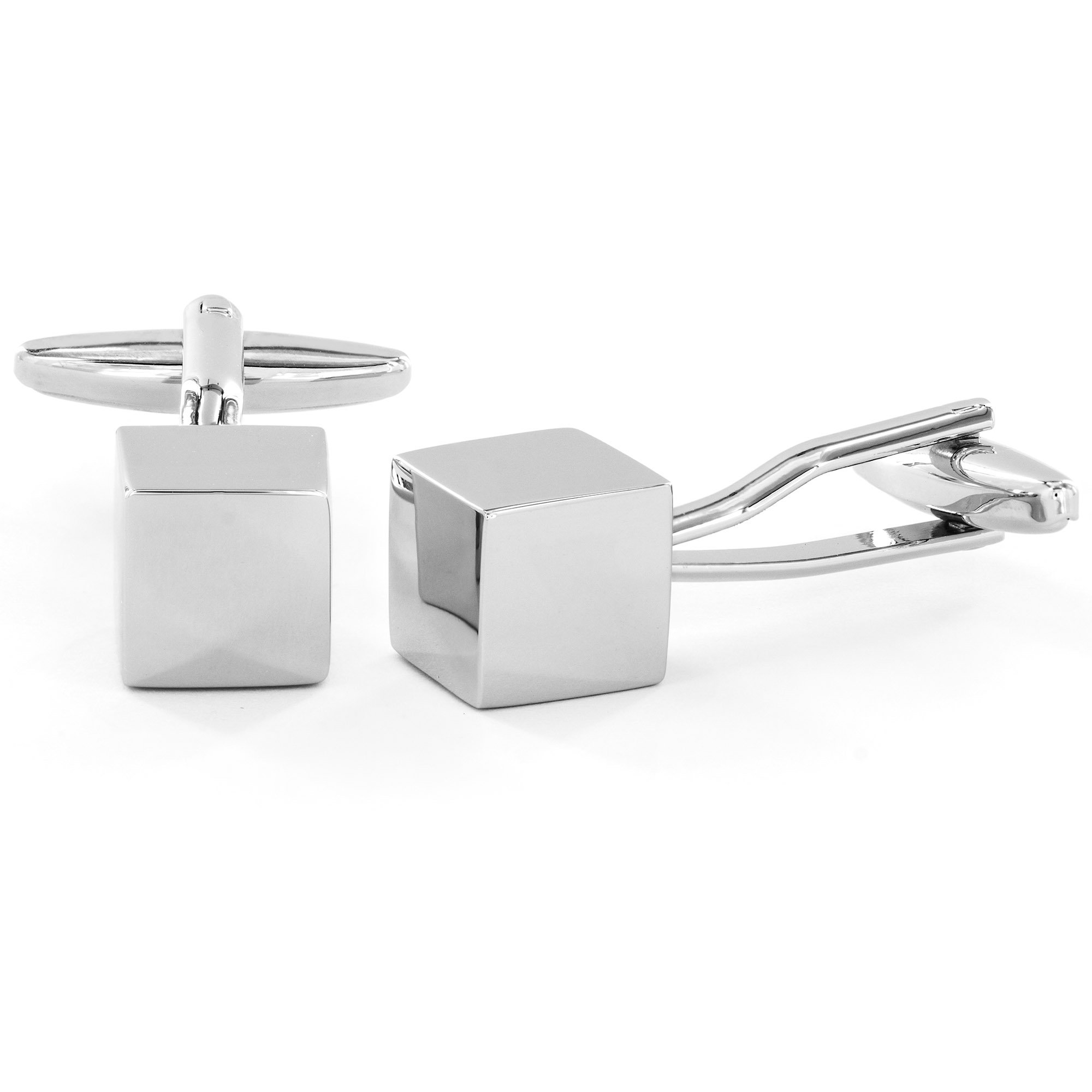 Foto 3 pulgar | Gemelos West Coast Jewelry En Forma De Cubo Altamente Pulido Para Hombre - Venta Internacional.