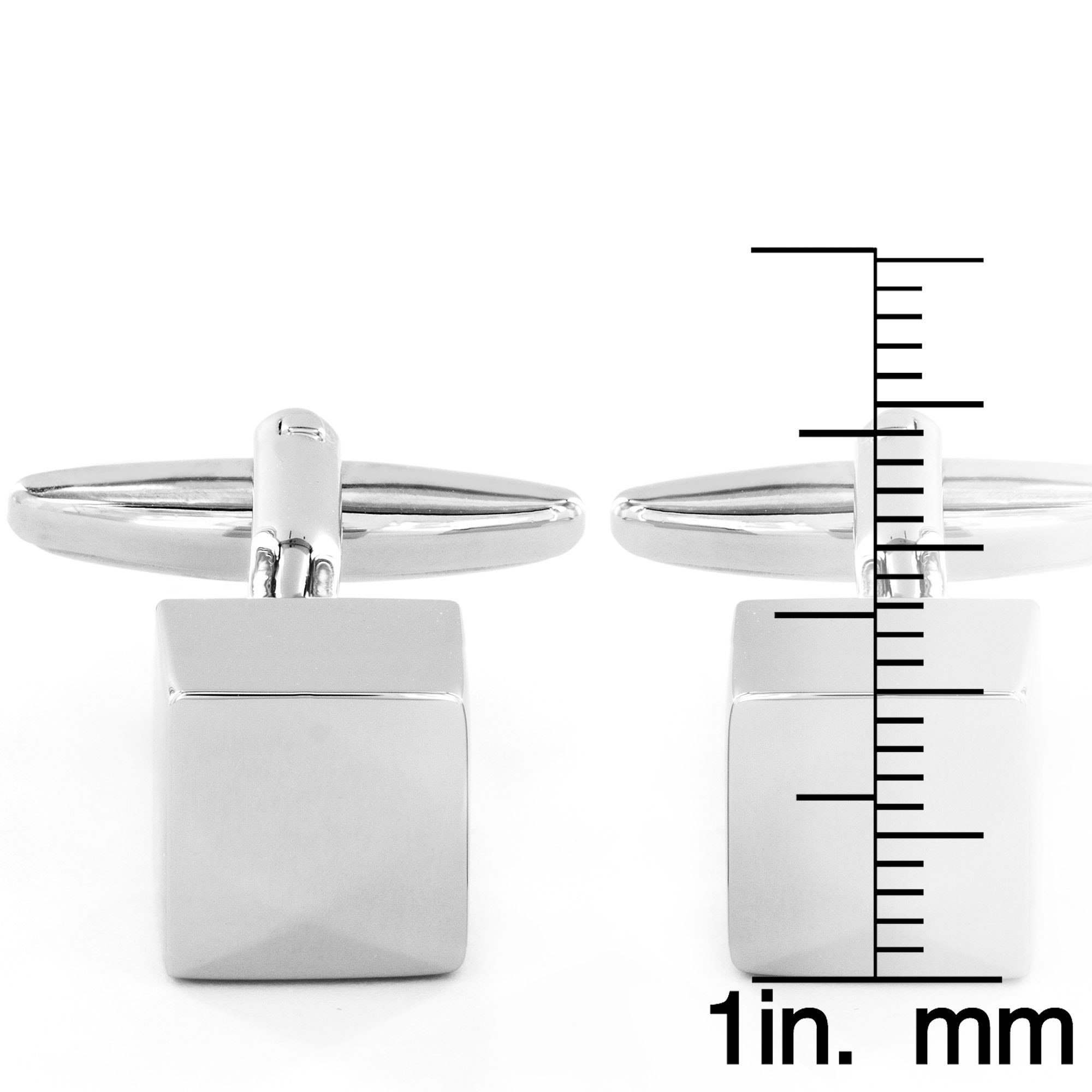 Foto 4 pulgar | Gemelos West Coast Jewelry En Forma De Cubo Altamente Pulido Para Hombre - Venta Internacional.