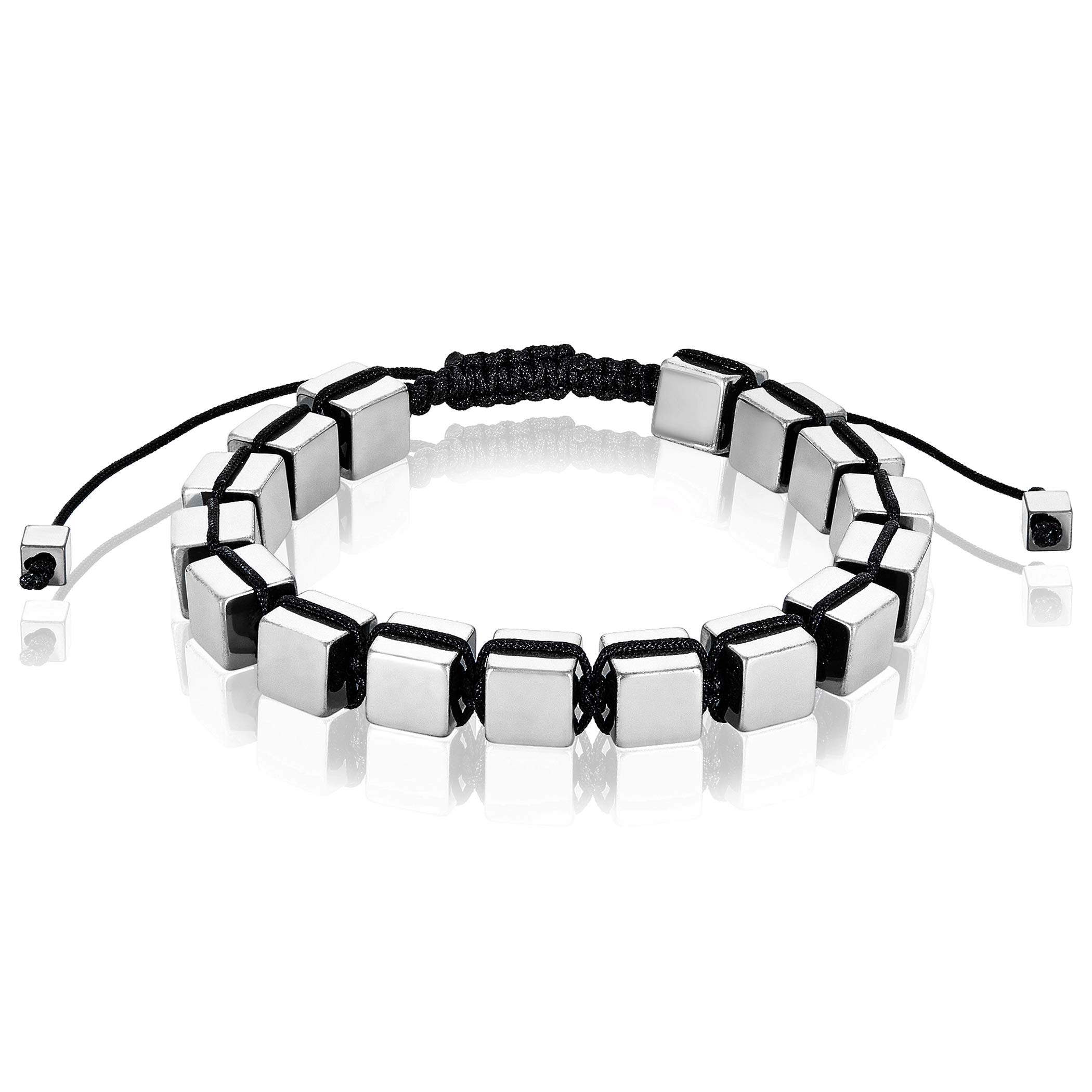 Foto 2 pulgar | Pulsera West Coast Jewelry Con Hematita Bañada En Plata Para Hombre - Venta Internacional.