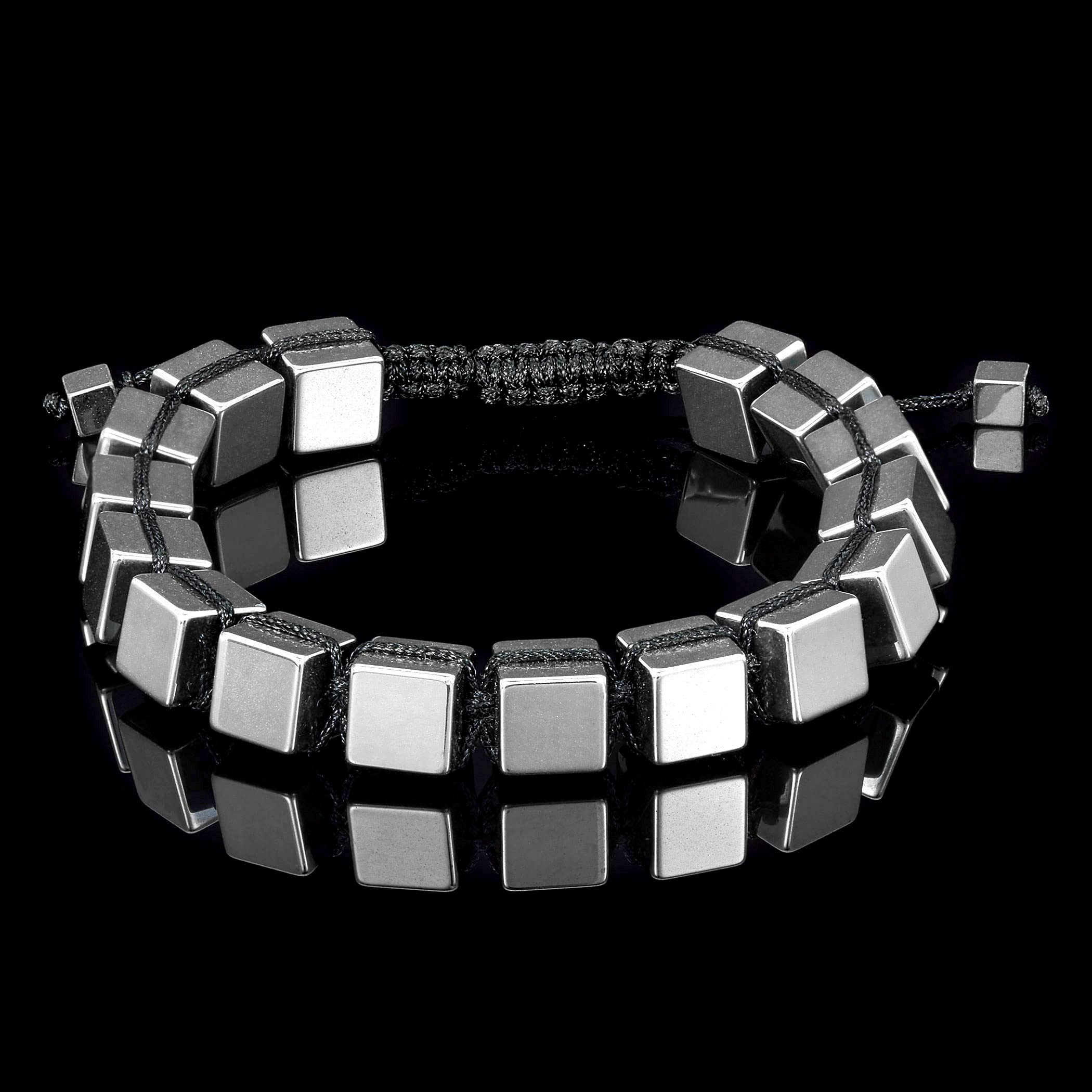 Foto 6 pulgar | Pulsera West Coast Jewelry Con Hematita Bañada En Plata Para Hombre - Venta Internacional.