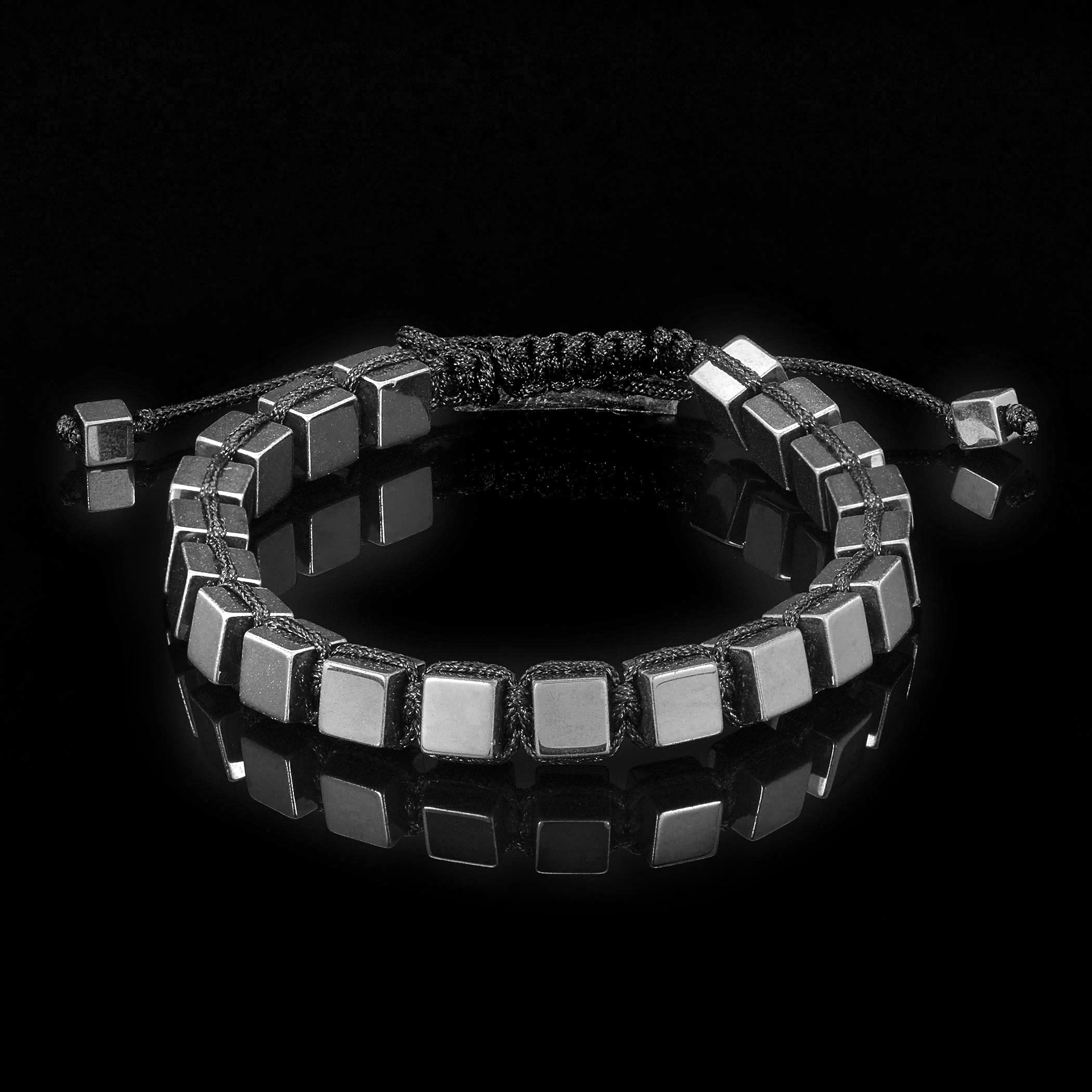 Foto 6 pulgar | Pulsera West Coast Jewelry Con Forma De Cubo De Hematita Para Hombre - Venta Internacional.