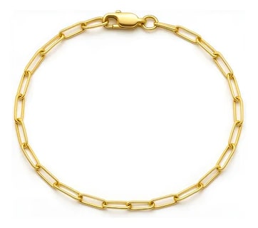 Foto 1 | Pulsera Clip De Oro Italiano 10k 18cm/ 2.5mm Dorado 18 Cm