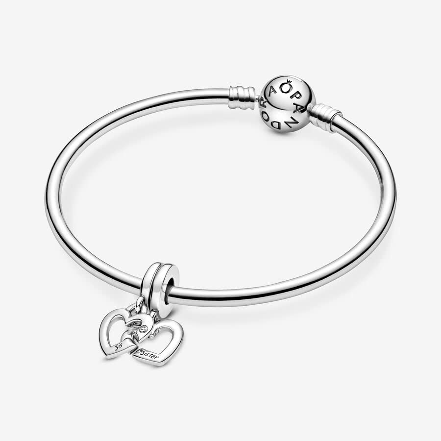Foto 5 pulgar | Colgante Pandora Con Forma De Corazón Unido Con Forma De Corazón Dividido En Plata De Ley - Venta Internacional.