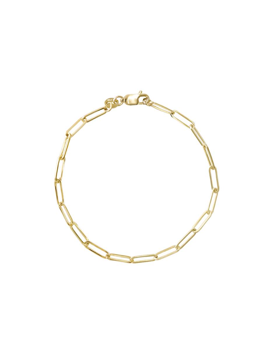 Pulso Clip Paper 10k Oro Italiano 4mm 18cm