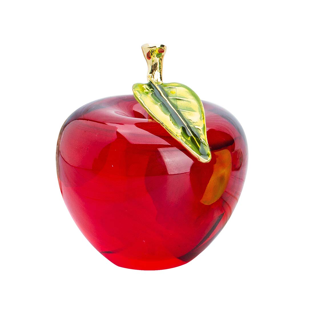 Foto 1 | Pisapapeles De Cristal Con Forma De Manzana  Decoración Artesanal  Esmaltado H&d (rojo) - Venta Internacional.