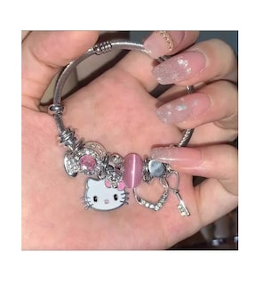 Foto 4 | Pulsera De Hello Kity Para Dama Color Plata