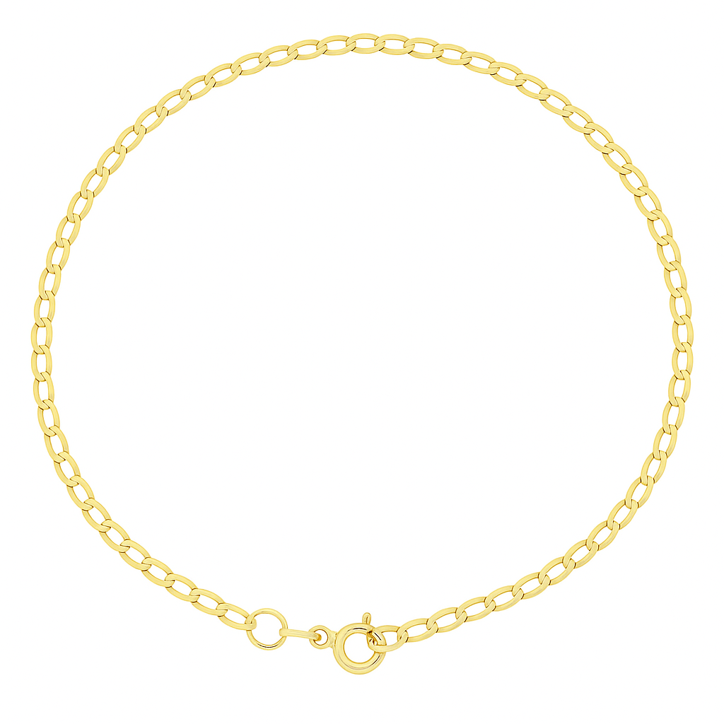 Foto 2 pulgar | Pulsera Barbada Oro 10k 18 Cm X 2.2 Dorado