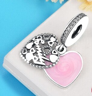 Foto 2 | Pulsera Con Colgante De Plata De Ley 925 Love Family Bead - Venta Internacional.