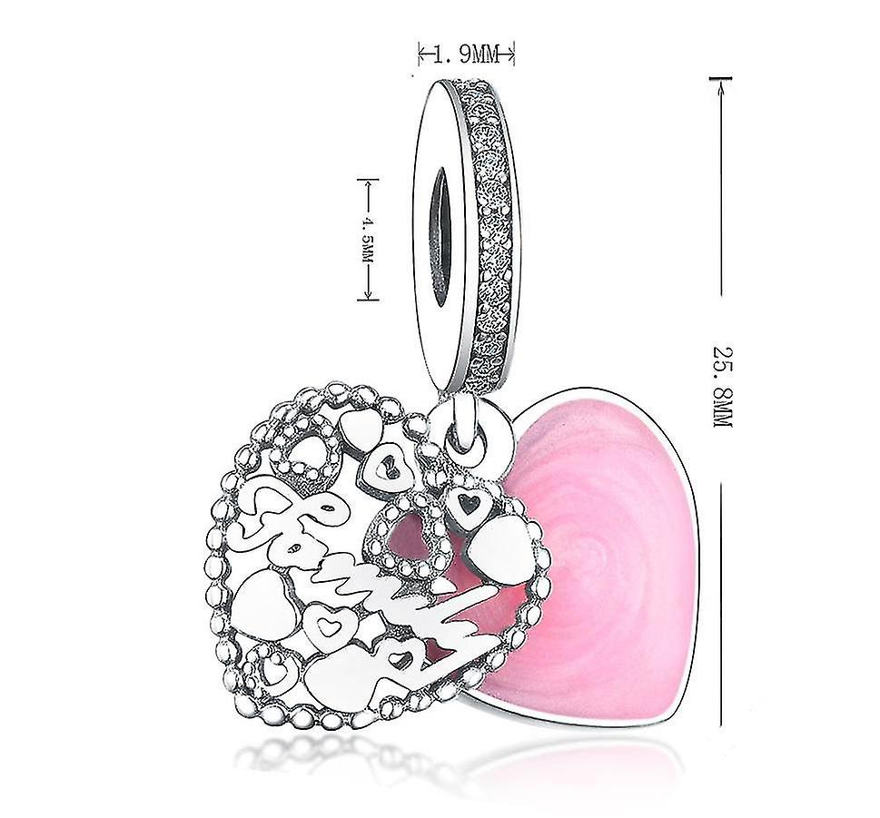 Foto 5 pulgar | Pulsera Con Colgante De Plata De Ley 925 Love Family Bead - Venta Internacional.