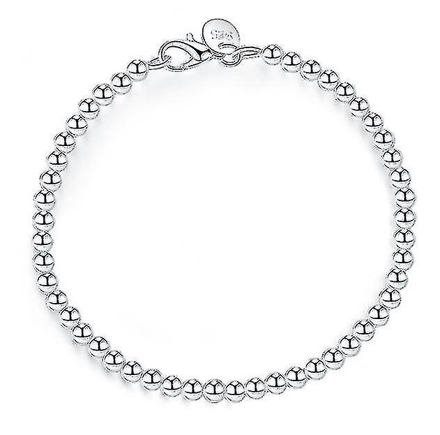Foto 5 pulgar | Pulsera Huoguo  Cadena De Perlas De Plata De Ley 925 Maciza - Venta Internacional.