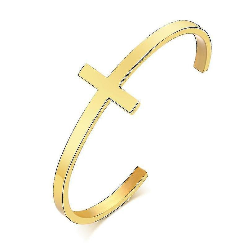 Foto 2 | Pulsera Huoguo Cross Cuff De Acero Inoxidable Para Hombre - Venta Internacional.