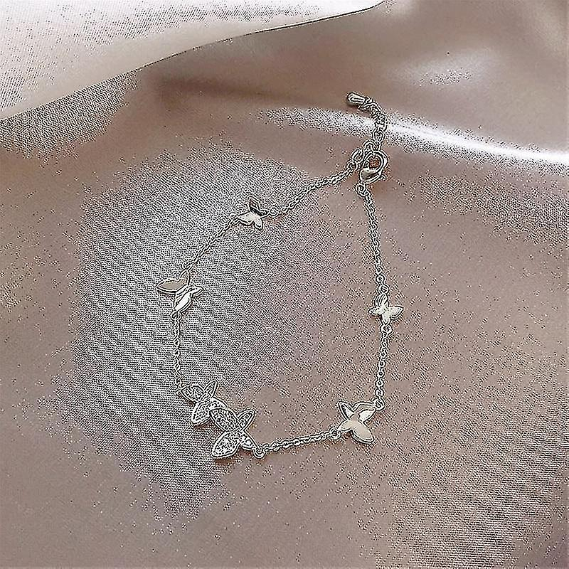 Foto 2 pulgar | Pulsera Huoguo Crystal Butterfly En Plata De Ley - Venta Internacional.