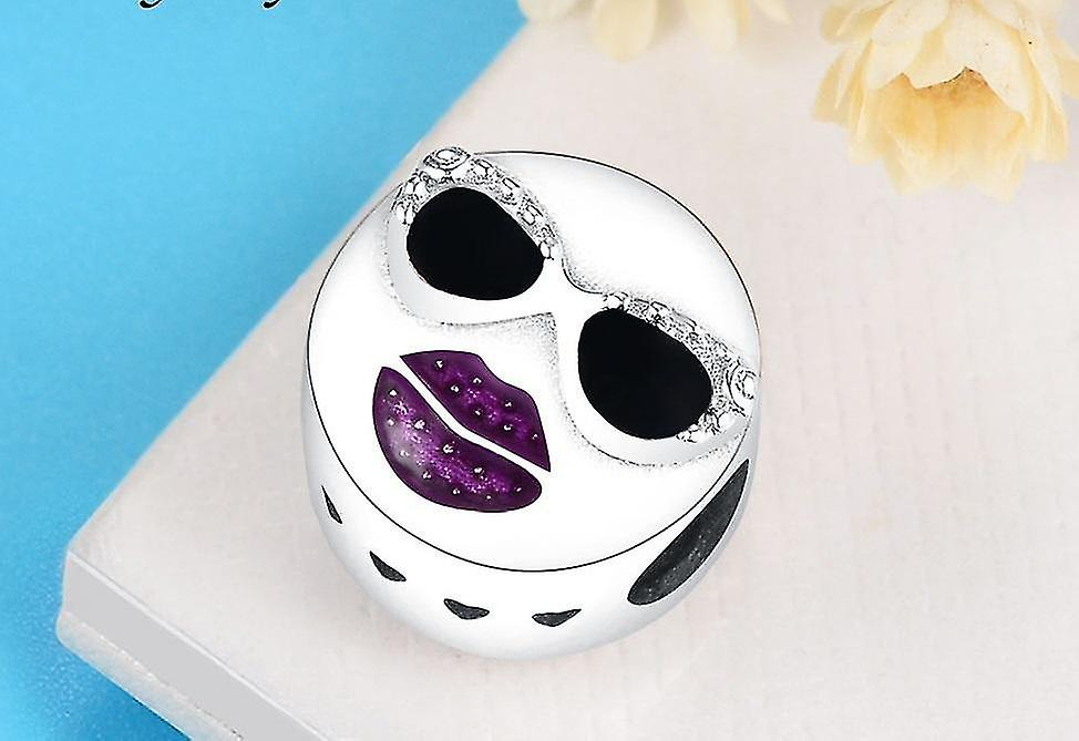 Foto 2 | Pulsera Con Dijes Huoguo Cool Esmalte Para Gafas  Labios  Plata 925 - Venta Internacional.