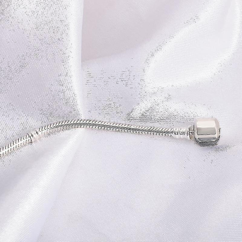 Foto 3 pulgar | Pulsera Huoguo S925 Con Cadena De Plata Maciza De 23 Cm Para Mujer - Venta Internacional.