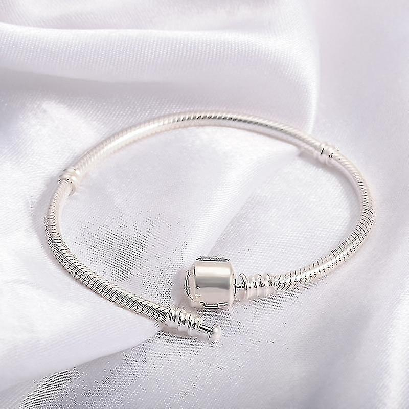 Foto 4 pulgar | Pulsera Huoguo S925 Con Cadena De Plata Maciza De 23 Cm Para Mujer - Venta Internacional.