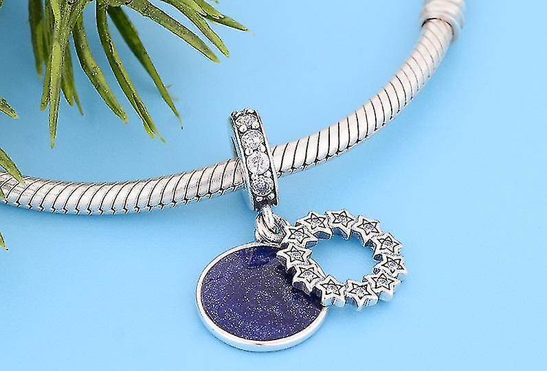Foto 4 pulgar | Colgantes De Pulsera De Plata De Ley 925 Con Estrellas Inspiradoras - Venta Internacional.