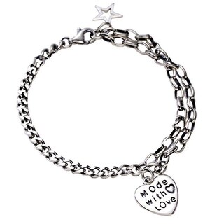 Foto 1 | Pulsera Huoguo Chapada En Plata Con Cadena Gruesa Vintage Para Mujer - Venta Internacional.