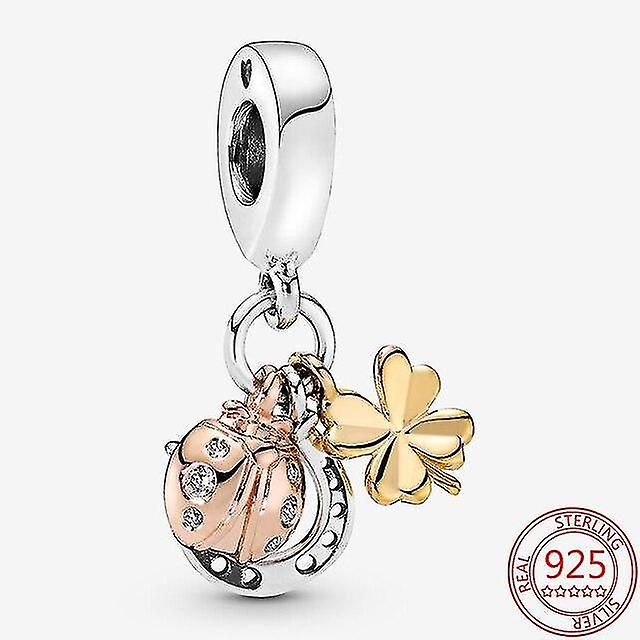 Foto 4 pulgar | Pulsera Huoguo S925 Con Colgante De Plata Y Trébol En Forma De Herradura - Venta Internacional.