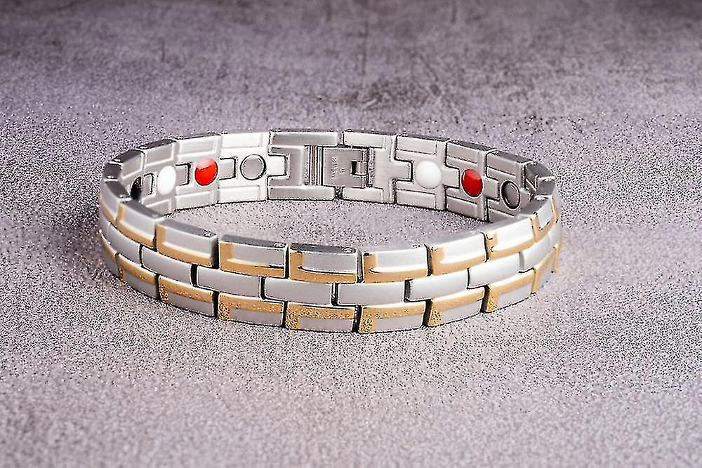 Foto 3 pulgar | Pulsera Magnética Huoguo De Acero Inoxidable Para Hombre  Color Plateado - Venta Internacional.