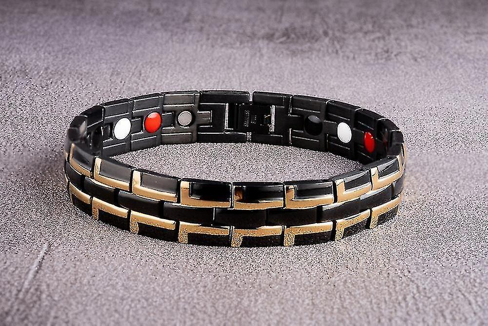 Foto 4 | Pulsera Magnética Huoguo De Acero Inoxidable Para Hombre  Color Plateado - Venta Internacional.