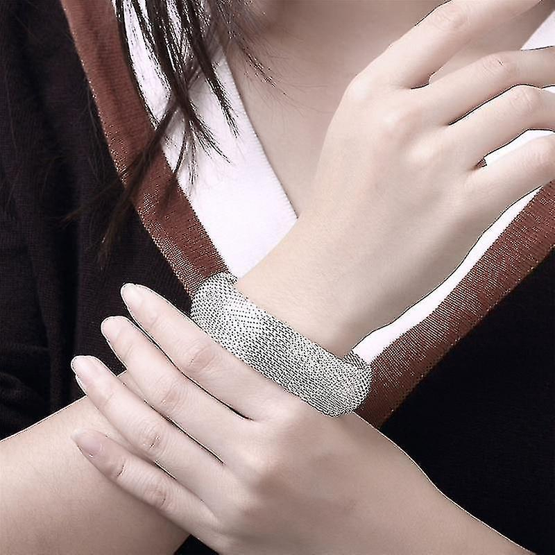 Foto 4 pulgar | Pulseras Trenzadas De Plata De Ley Para Mujer - Venta Internacional.