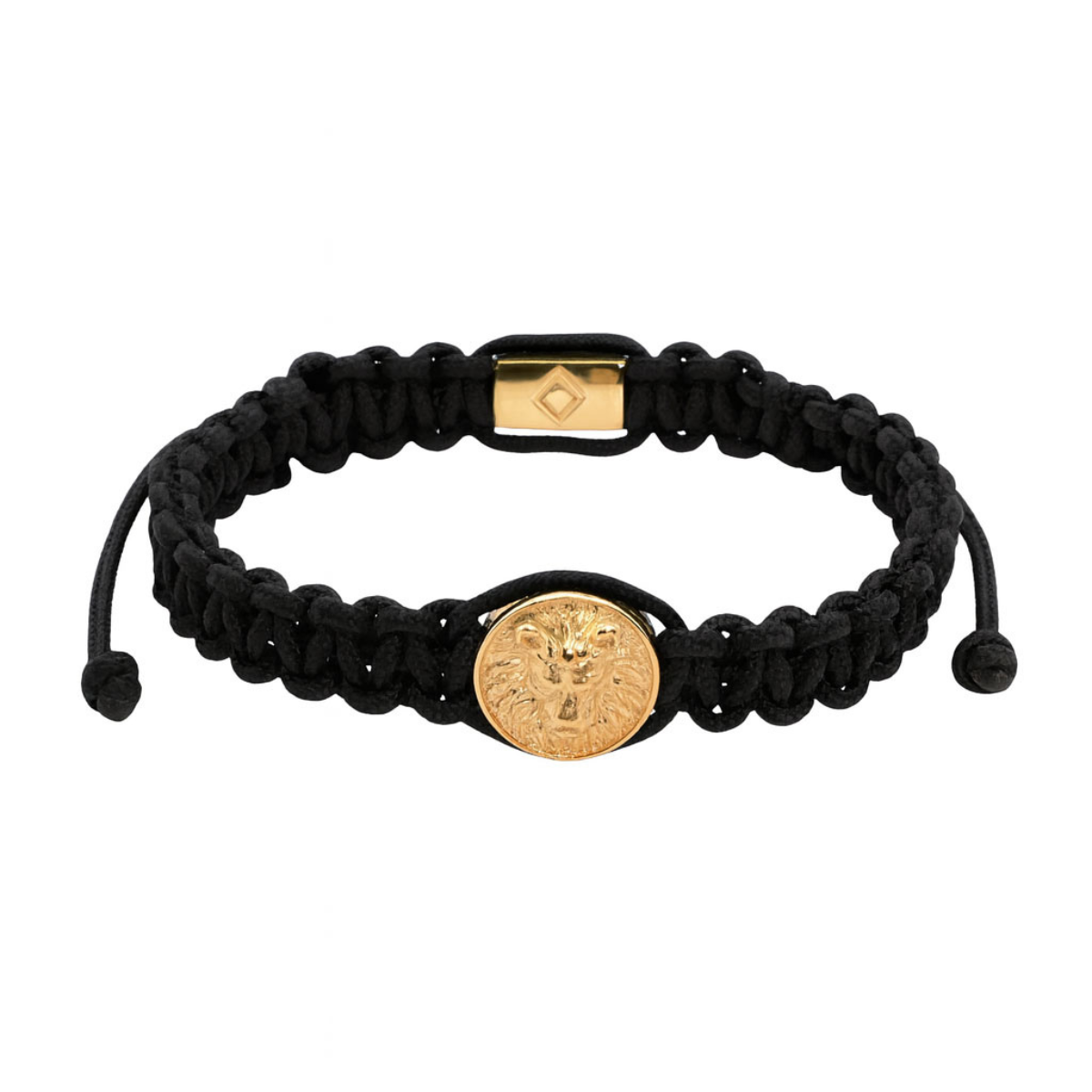 Foto 2 pulgar | Pulsera León Crixus Joyería Hilo Negro