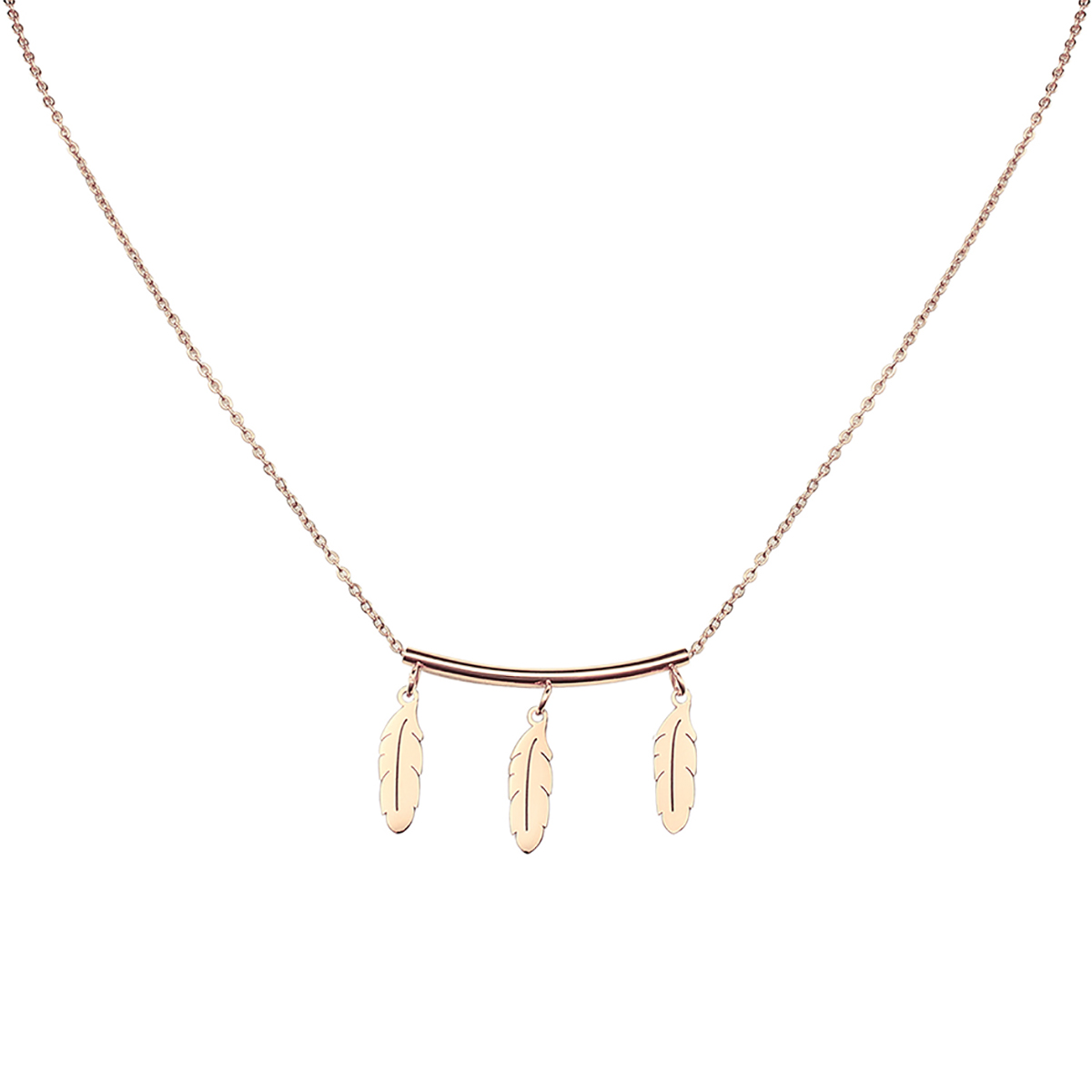 Foto 2 pulgar | Collar de Acero Inoxidable Enso para Mujer Ejn2166r Oro Rosa