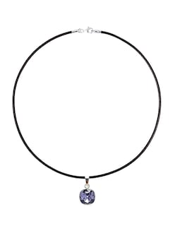 Foto 2 | Collar Joyería Zvezda Cushion color Morado con Plata y Caucho