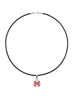 Foto 2 | Collar Joyería Zvezda Cushion Rosa con Plata y Caucho