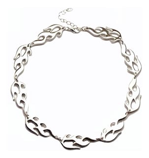 Foto 1 | Collar en Forma de Llamas Unisex de Acero Inoxidable