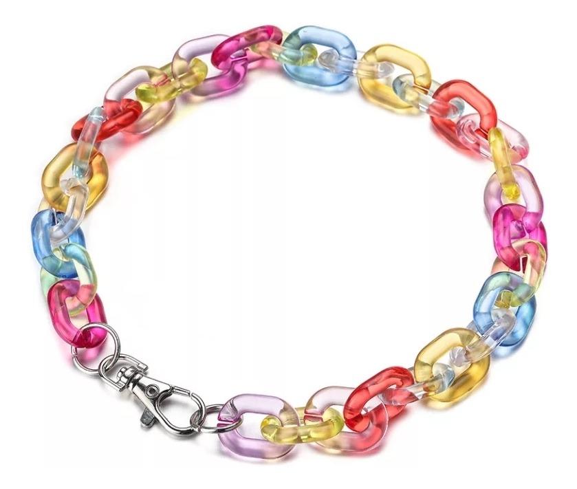 Foto 1 | Cadena de Acrílico Unisex Multicolor