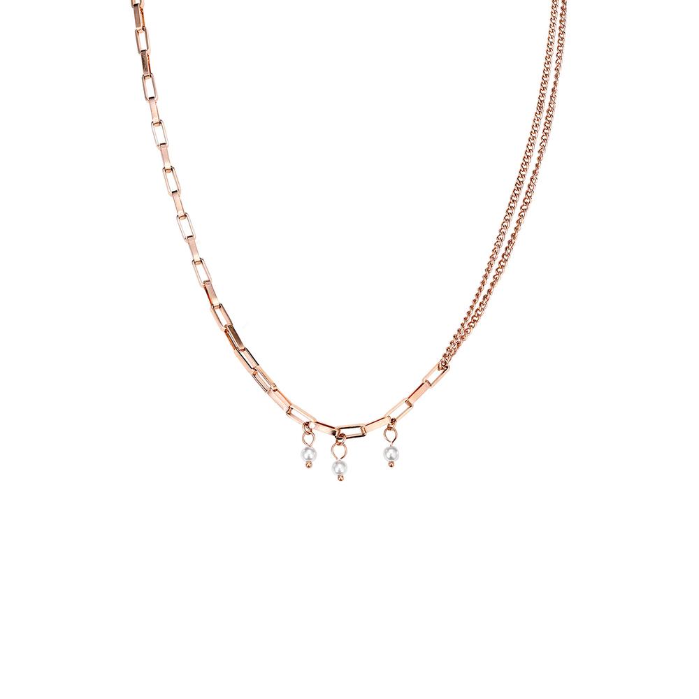 Foto 2 pulgar | Collar de Acero Inoxidable Enso para Mujer Oro Rosa Ejn2125r