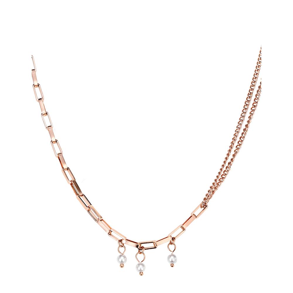 Foto 2 | Collar de Acero Inoxidable Enso para Mujer Oro Rosa Ejn2125r