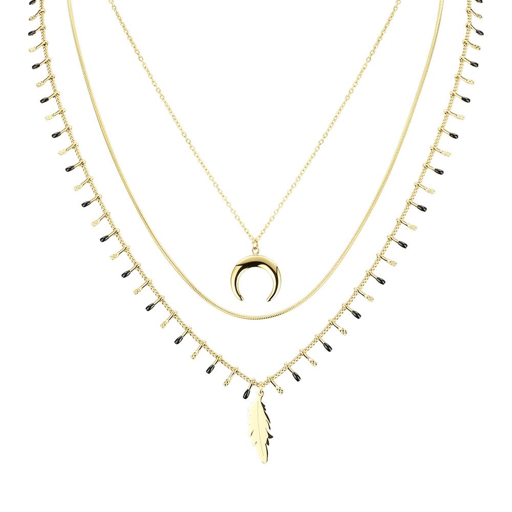Foto 1 | Collar de Acero Inoxidable Enso para Mujer Ejn2167g Dorado