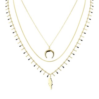 Foto 1 | Collar de Acero Inoxidable Enso para Mujer Ejn2167g Dorado