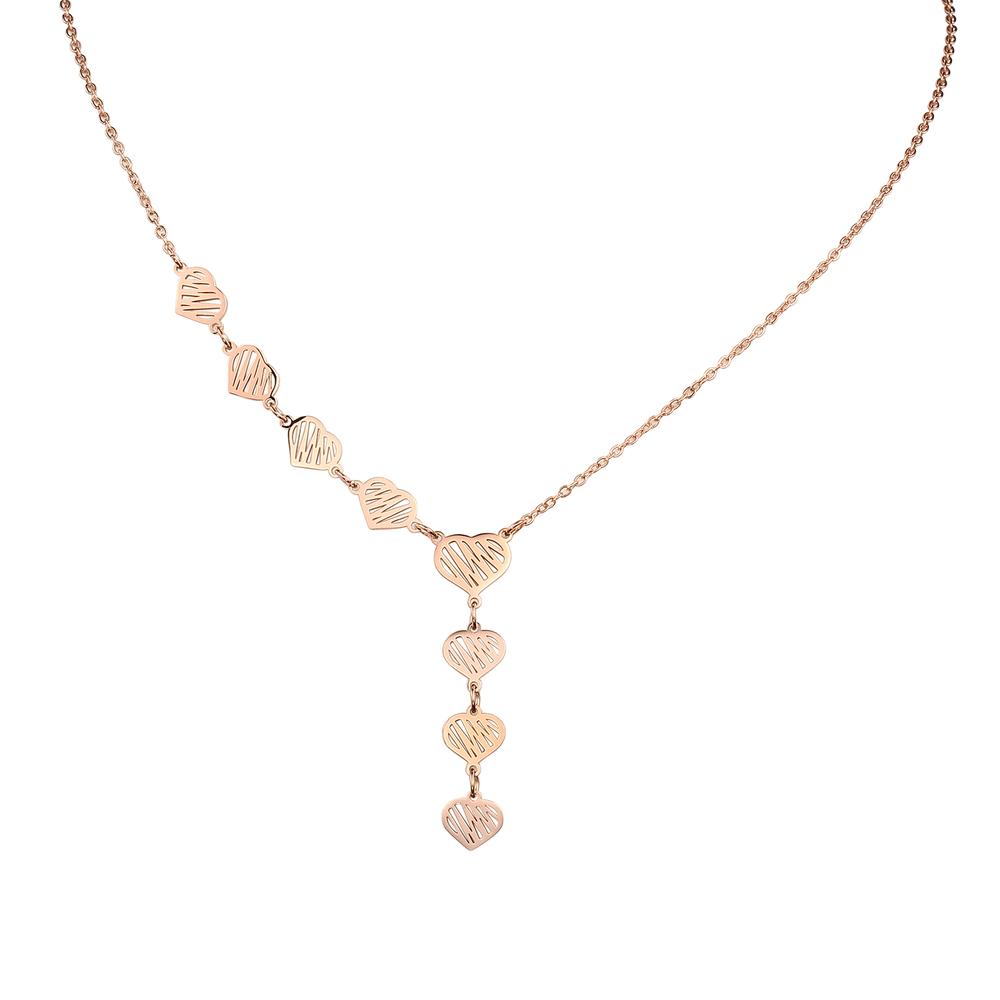 Foto 2 pulgar | Collar de Acero Inoxidable Enso para Mujer Ejn2237r Oro Rosa