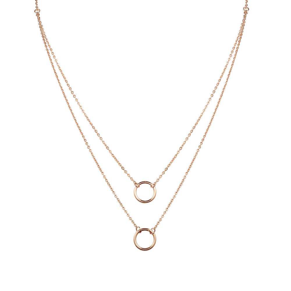 Foto 2 pulgar | Collar de Acero Inoxidable Enso para Mujer Ejn2178r Oro Rosa